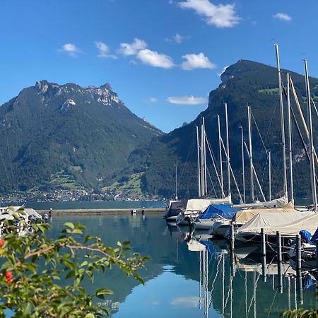 Herrlicher Blick Auf Berge Und See Faulensee Exterior photo